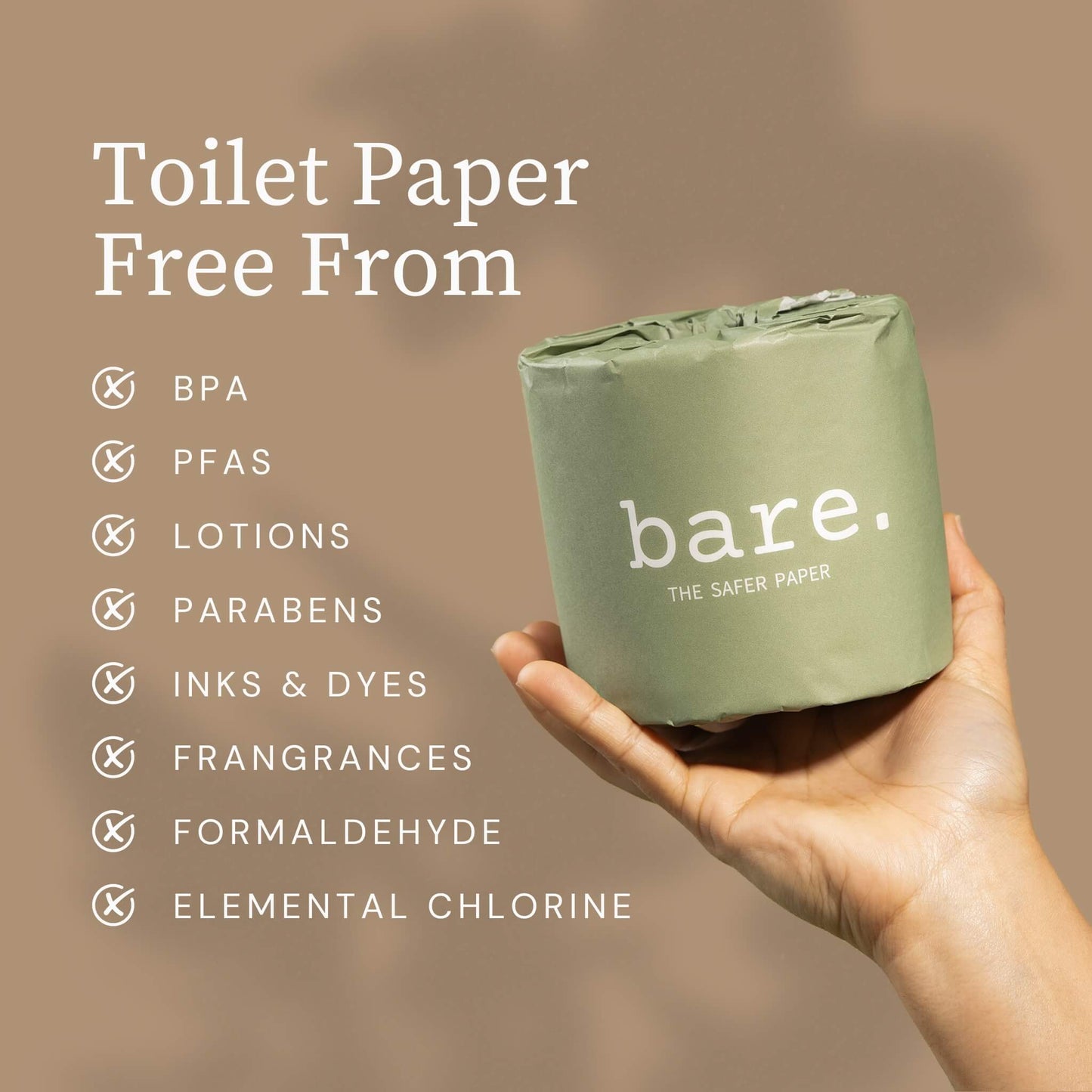 Bare Bamboo Toilet Paper | 24 Rolls